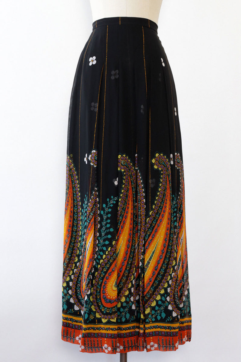 Electric Paisley Maxi Skirt M/L