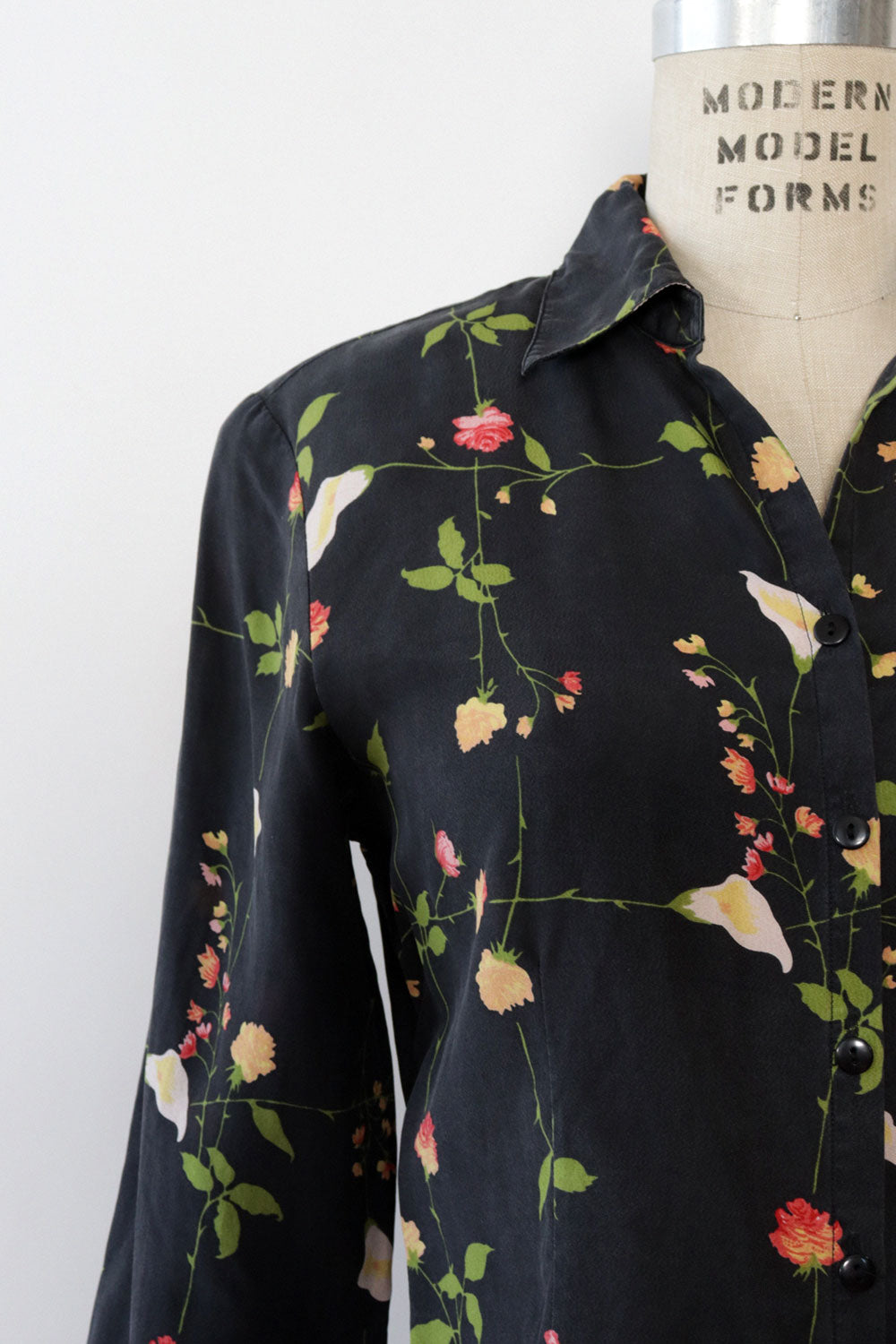 Jenny Silk Floral Blouse S/M