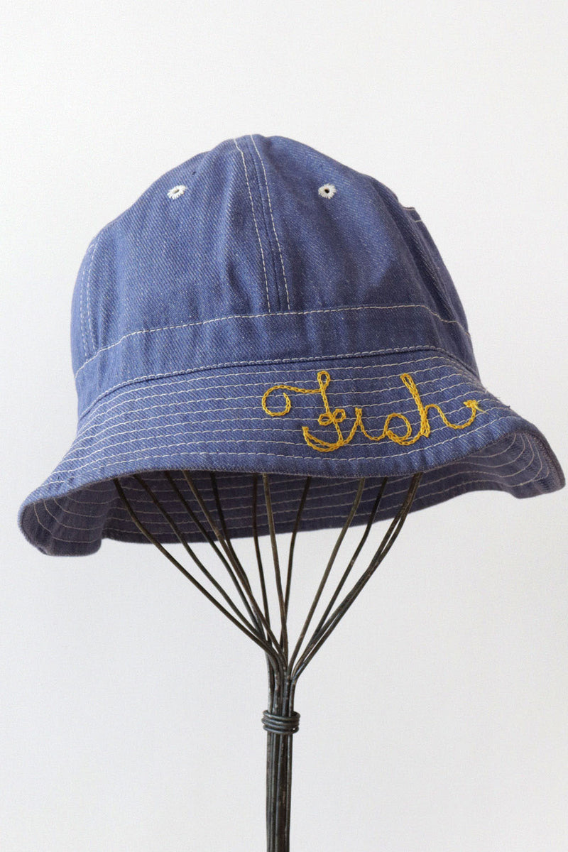Fish Embroidered Bucket Hat