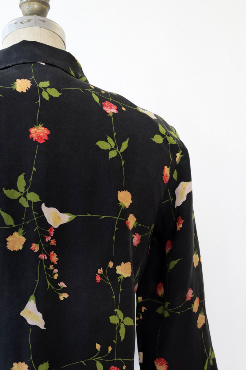 Jenny Silk Floral Blouse S/M