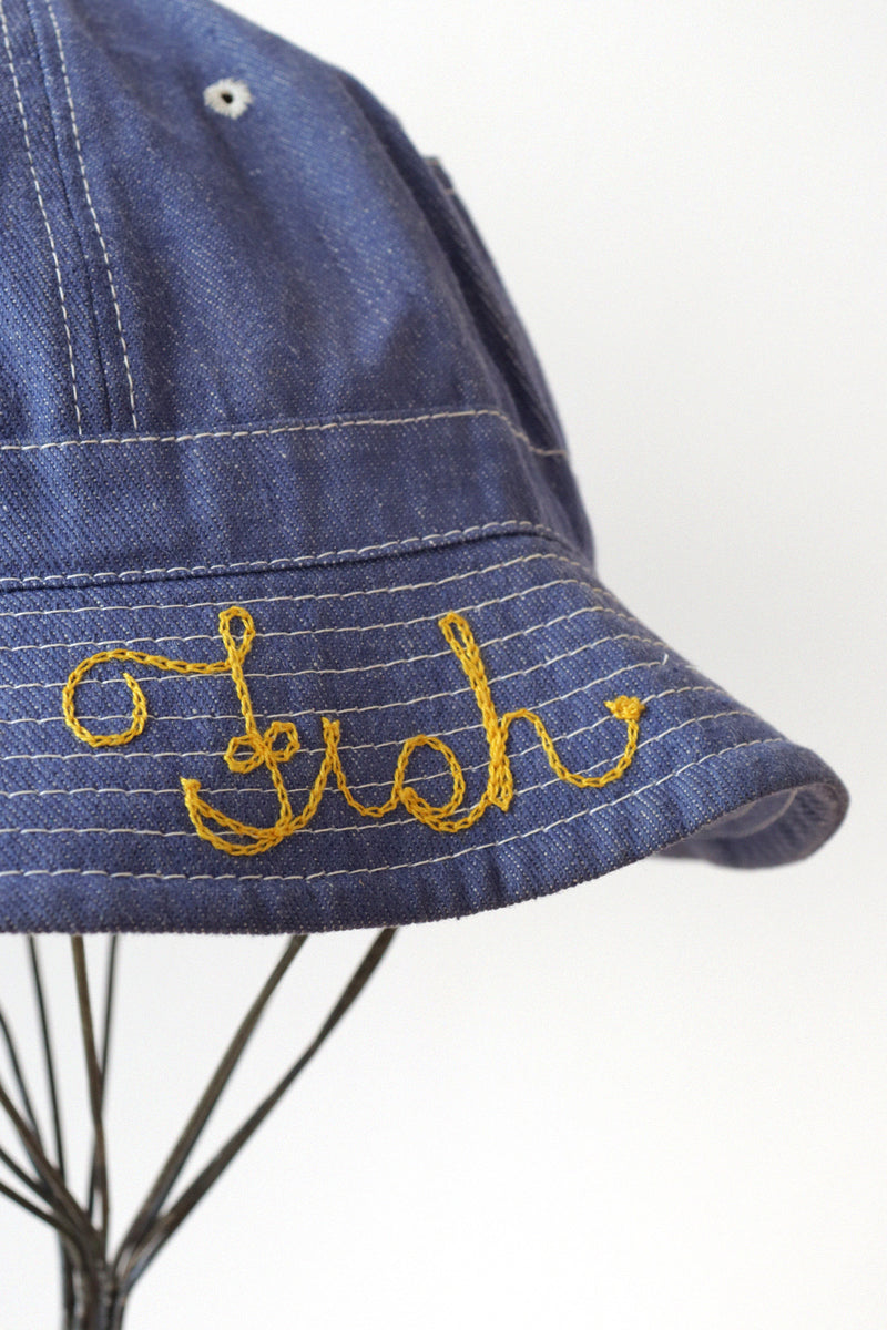 Fish Embroidered Bucket Hat