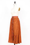 Suede Concho Tassel Skirt M