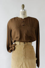 Valentino Café Silk Top M