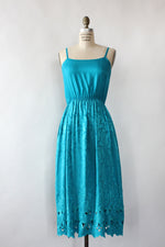 Anne Crimmins Teal Silk Dress M