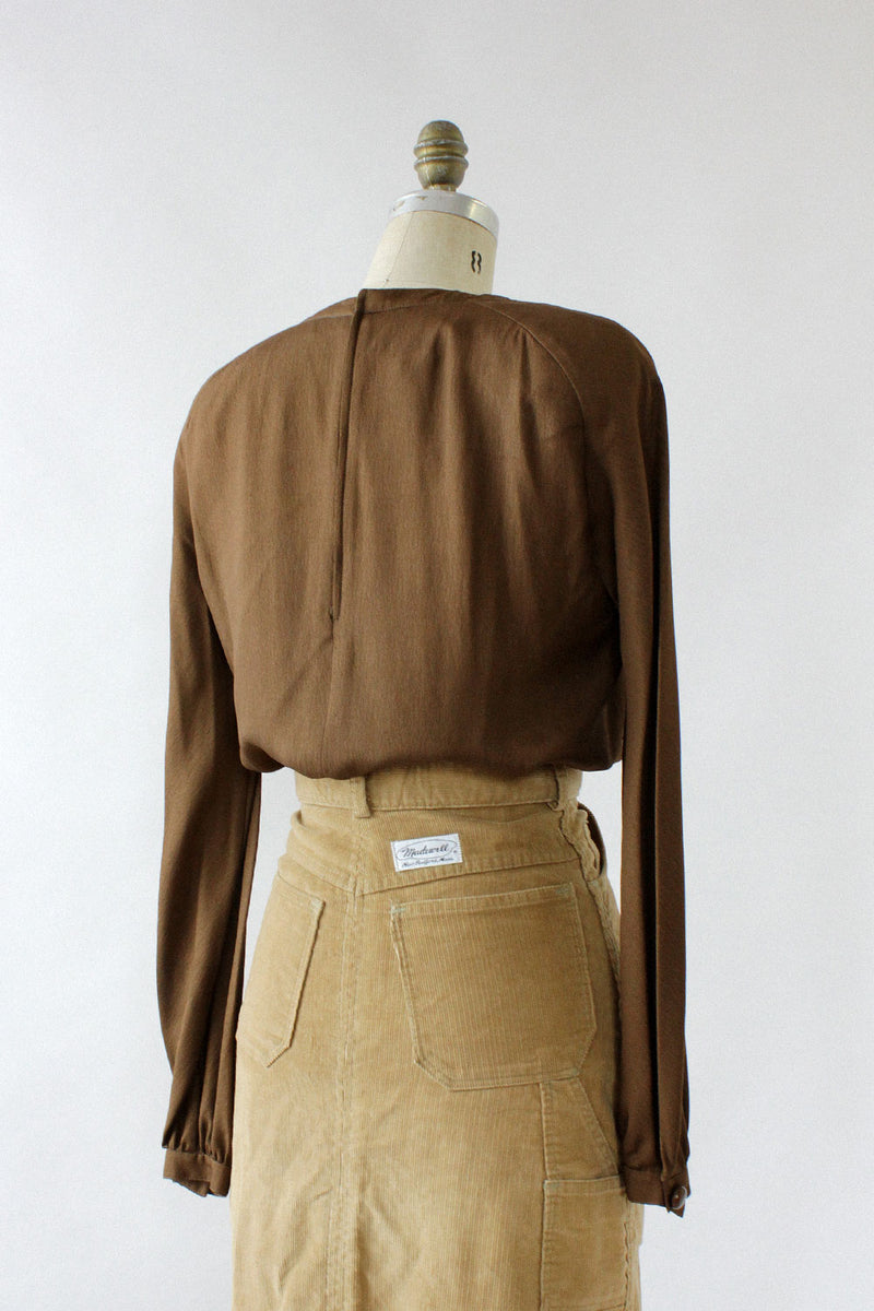Valentino Café Silk Top M