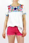 Chiapas embroidered smock blouse M