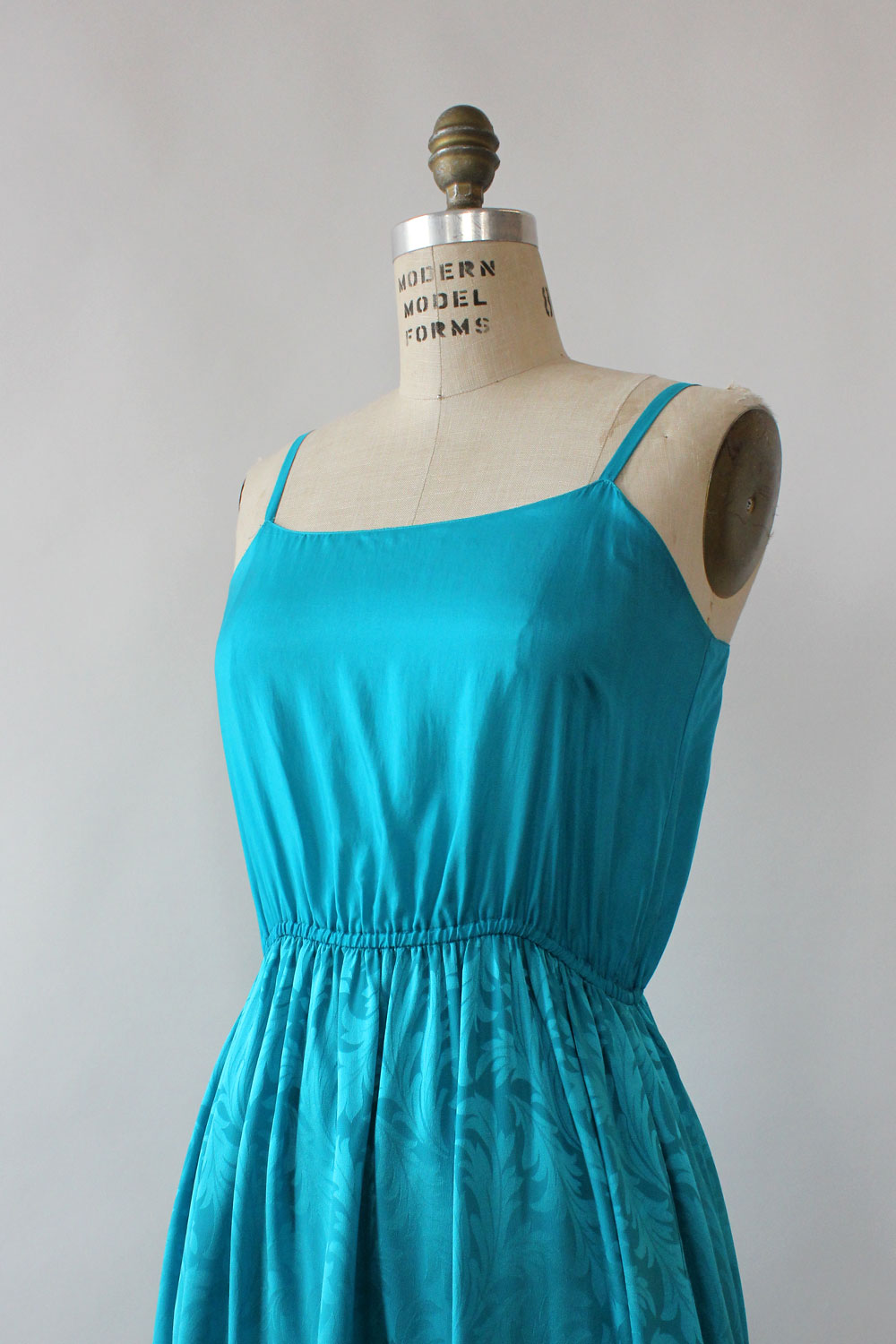 Anne Crimmins Teal Silk Dress M