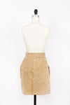 Suede Fringe Mini Skirt S