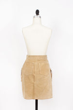 Suede Fringe Mini Skirt S