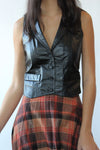 Rust Plaid Flare Skirt XS