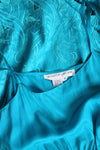 Anne Crimmins Teal Silk Dress M