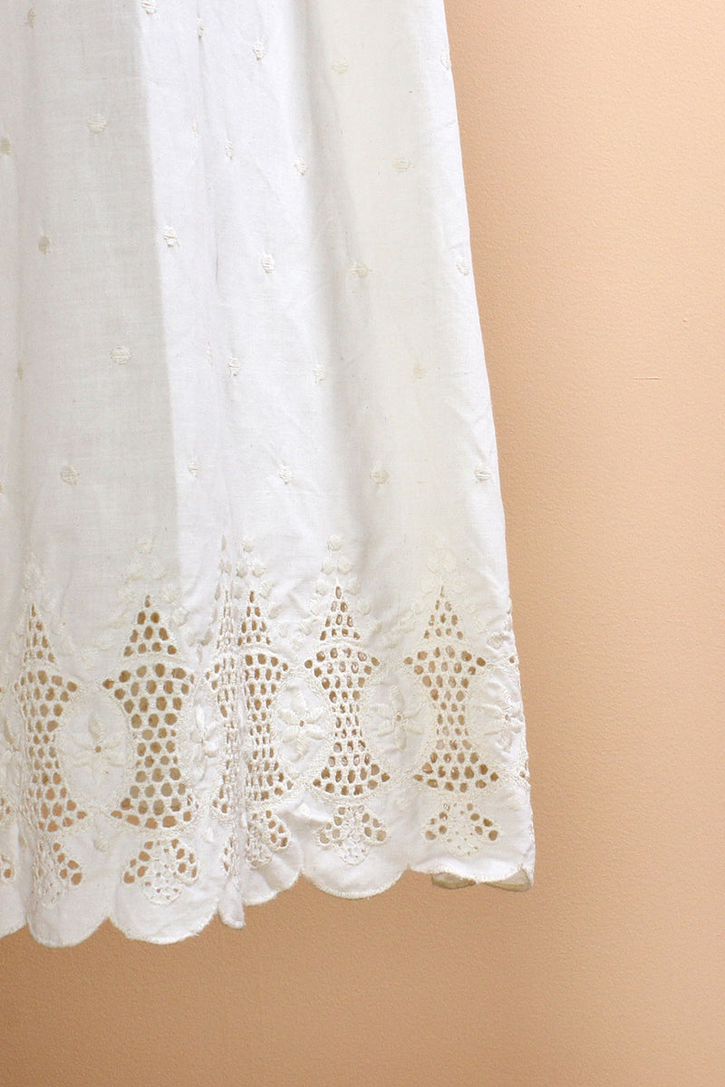 delilah vintage cream lace maxi dress Delilah Eyelet Maxi Dress M – OMNIA