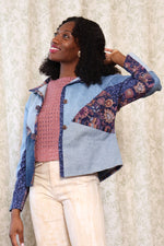 Indigo Denim Patchwork Jacket XS/S