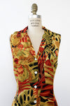 Monstera Leaf Maxi Dress L