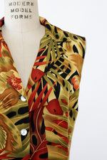 Monstera Leaf Maxi Dress L