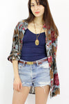 Velvet Floral Buttondown