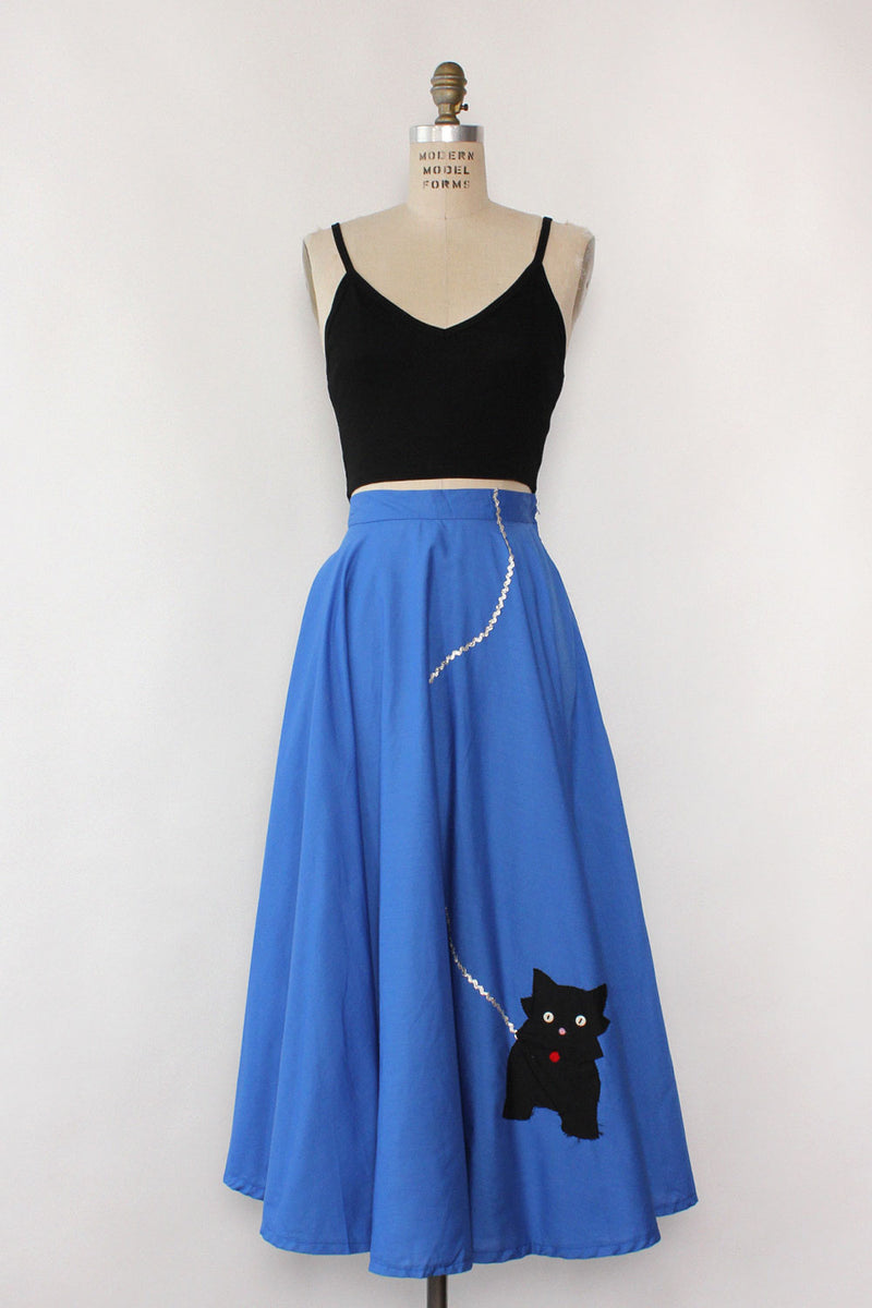 Blue Pup Circle Skirt M