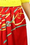 Silk ribbon maxi skirt S