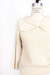 Fuzzy Bow Sweater S