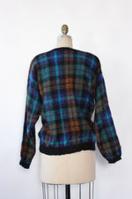 Fuzzy Pasta Plaid Sweater M/L