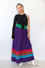 Corset Waist Color Block Skirt S/M