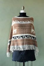 Alpaca Fringe Poncho XS-M