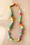 Chunky Beaded Wood Necklace