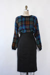 Fuzzy Pasta Plaid Sweater M/L