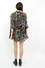 Velvet Floral Buttondown