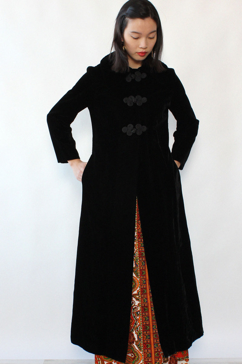 Straus Velvet Maxi Coat S