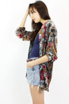 Velvet Floral Buttondown