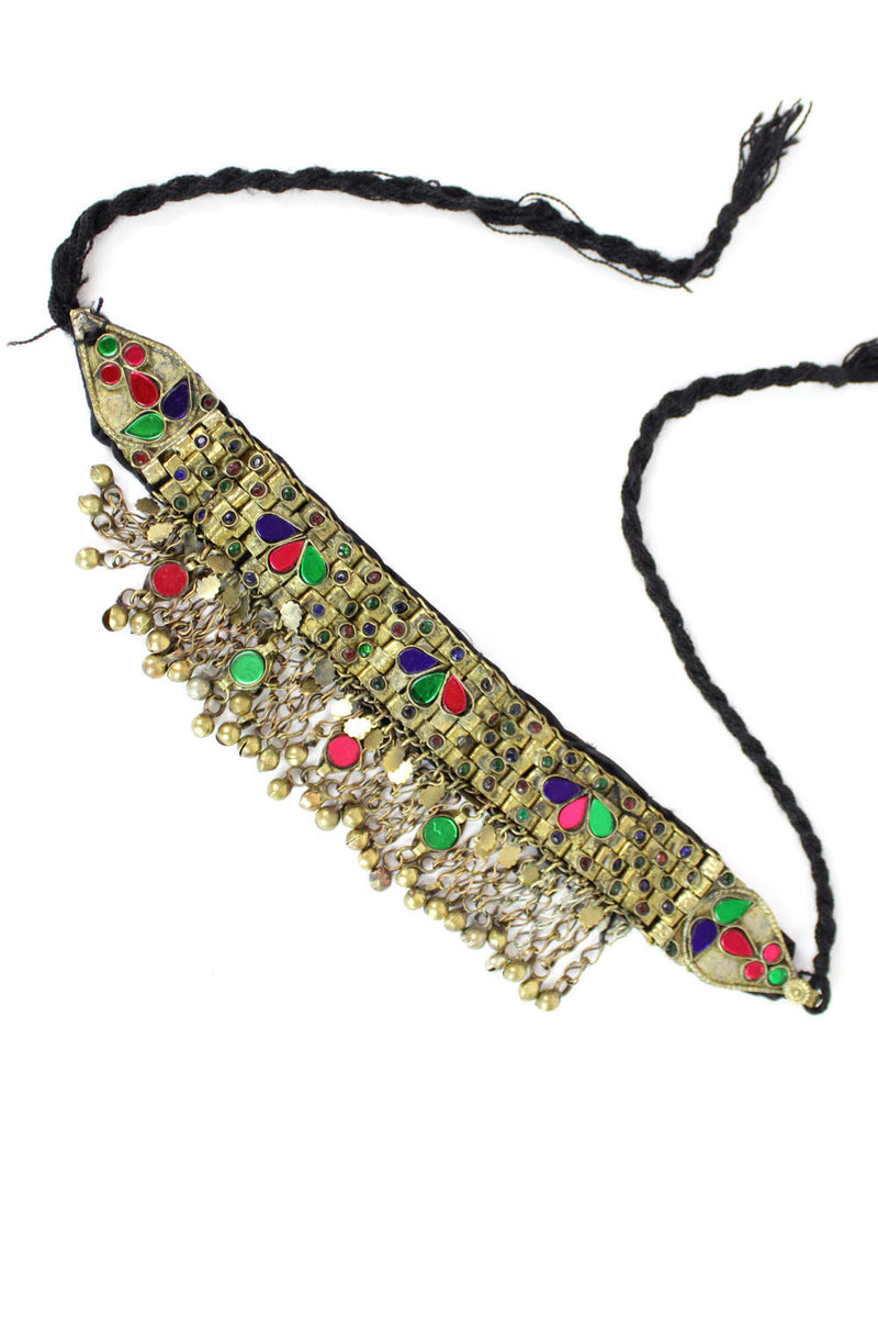 brass bells tribal choker