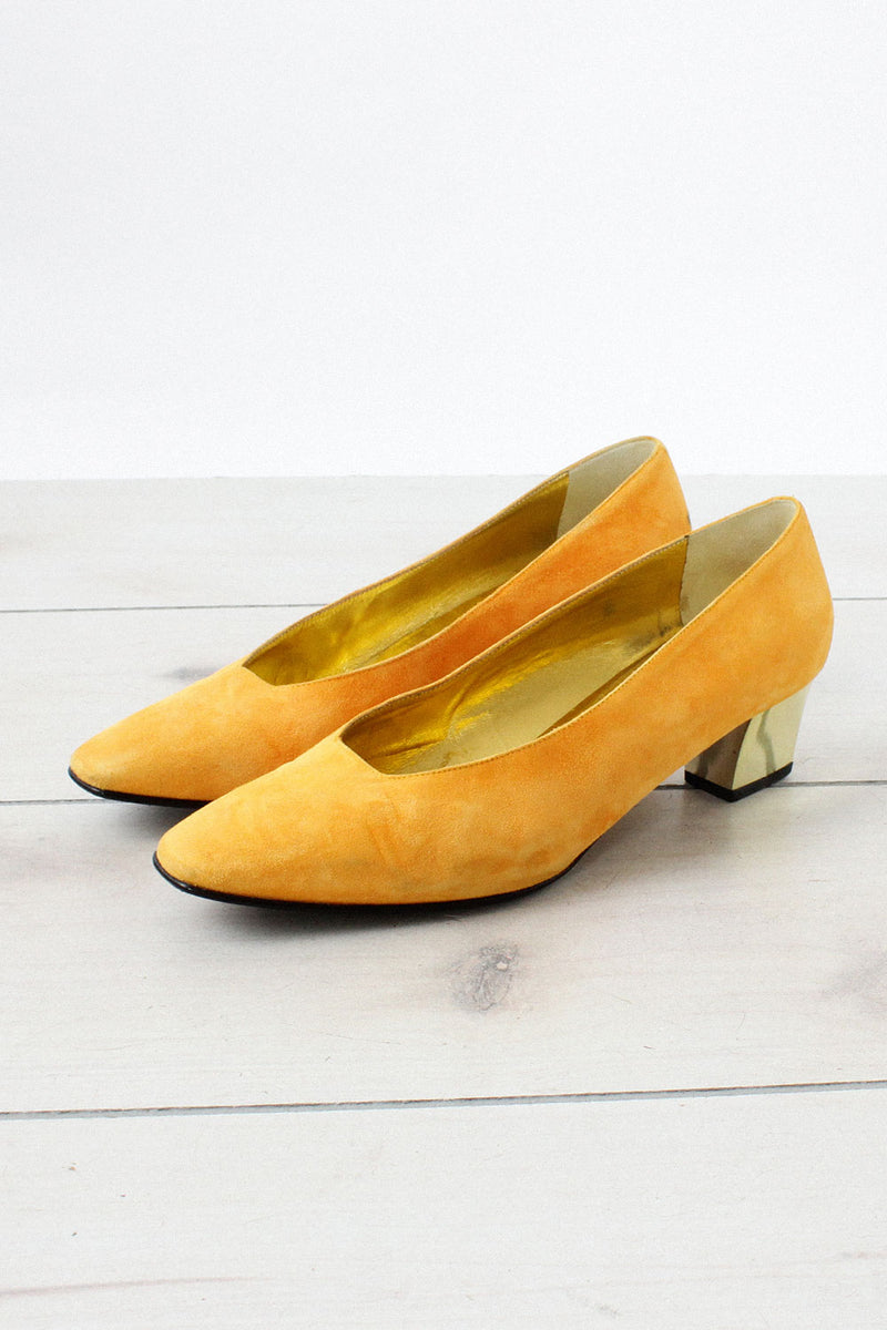 Saffron Suede Shoes 8 1/2