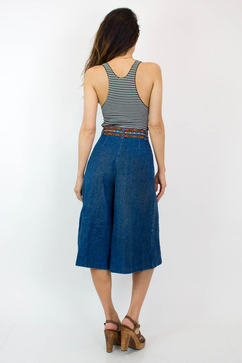 70s Denim Culottes S