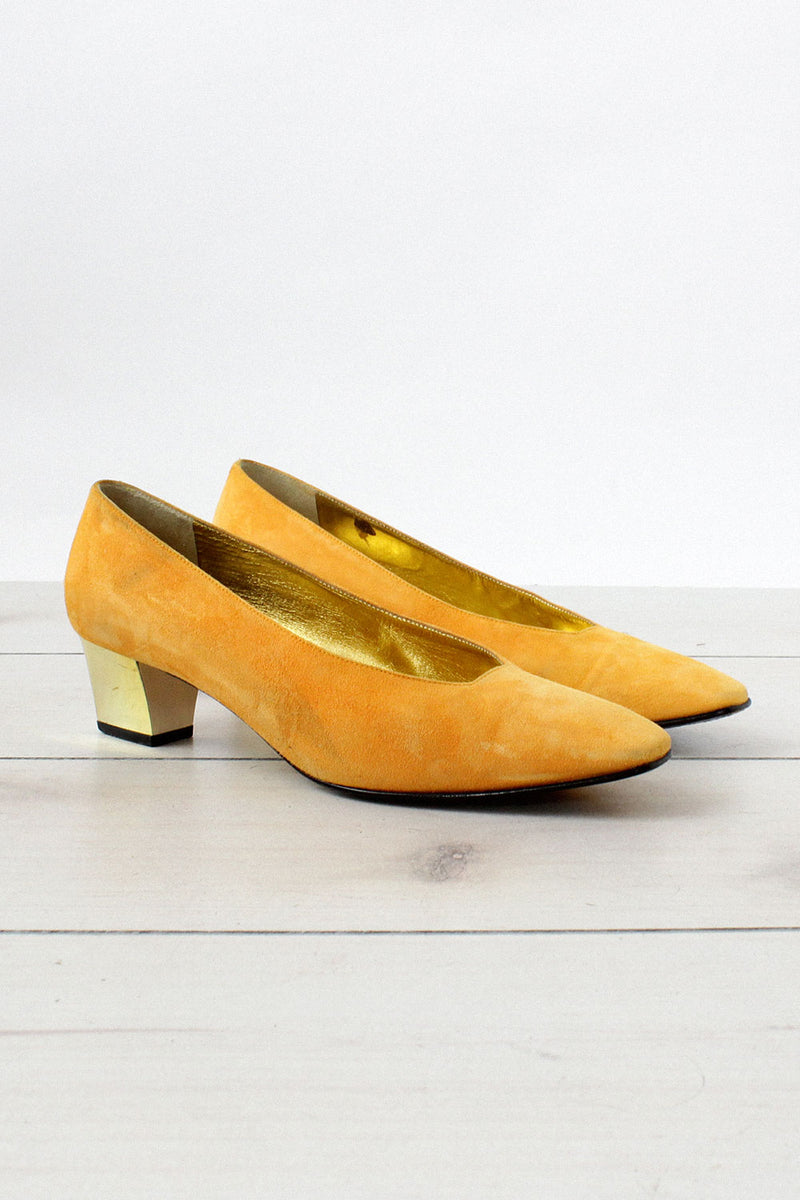 Saffron Suede Shoes 8 1/2