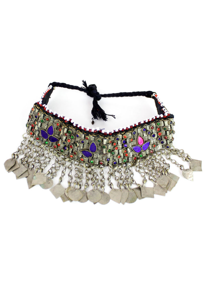fringed tribal choker