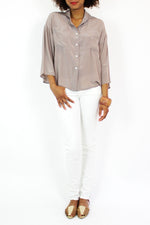 slouchy silk top S