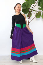 Corset Waist Color Block Skirt S/M