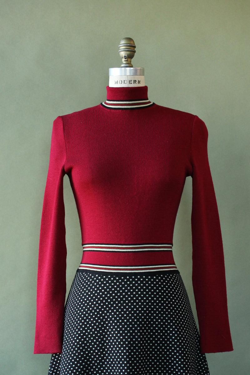 Cranberry Italian Wool Sweater Dress M/L