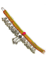 embroidered tribal choker with bells