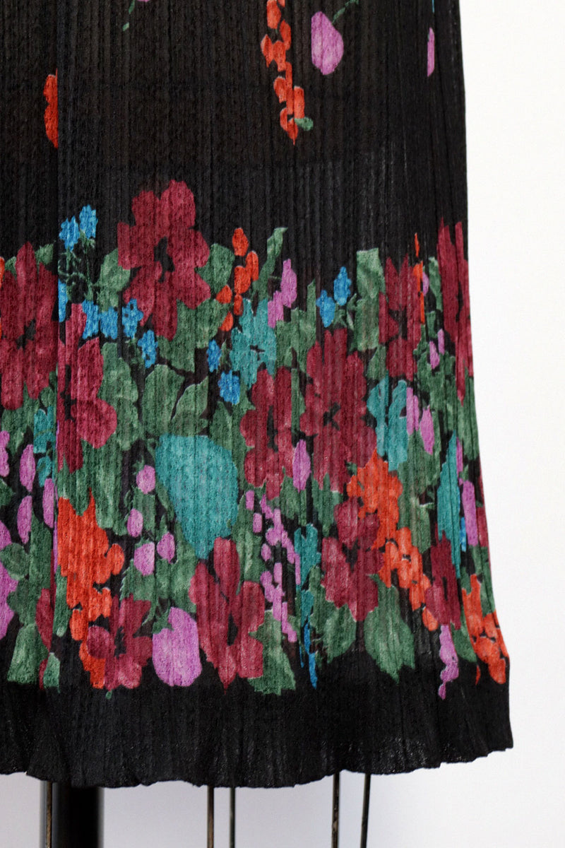 Fruity Print Pleated Dress M/L