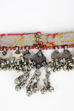 embroidered tribal choker with bells