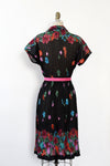 Fruity Print Pleated Dress M/L