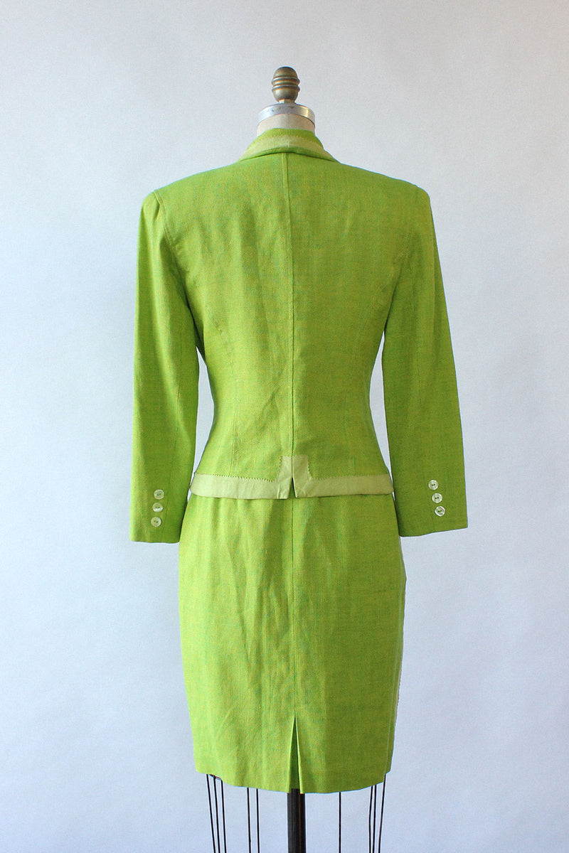 Lime Green Skirt Suit XS/S