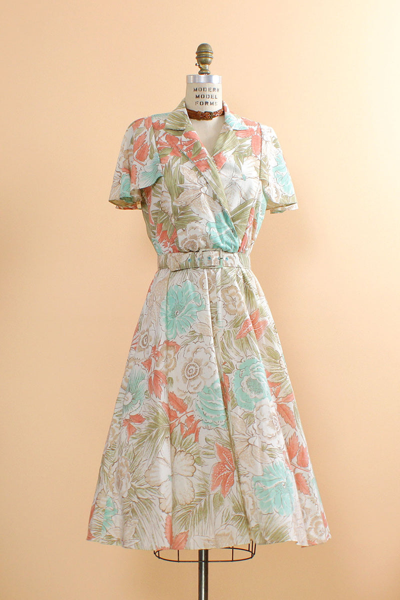 Muted Tropical Haze Dress M