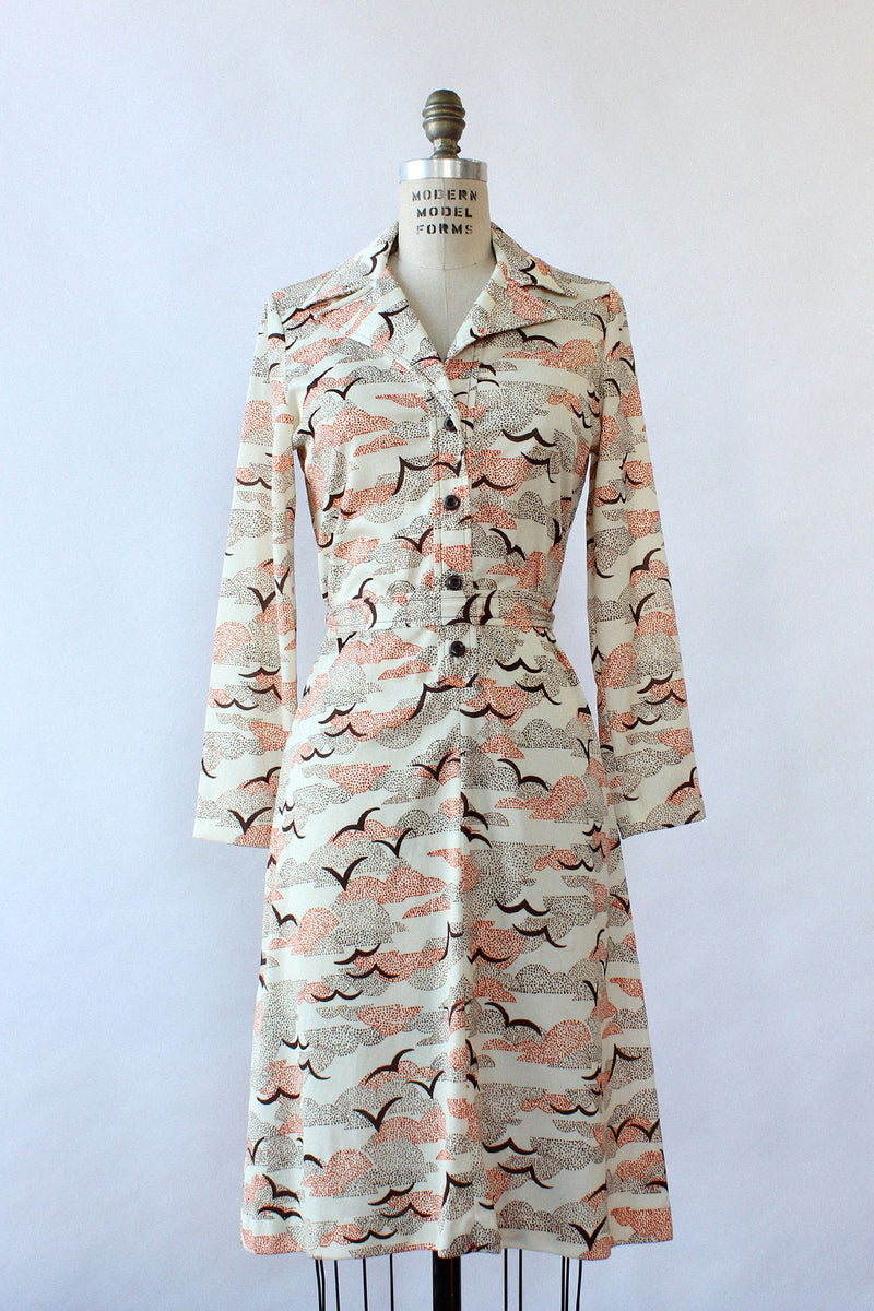 Seagull Silhouette Shirtdress M