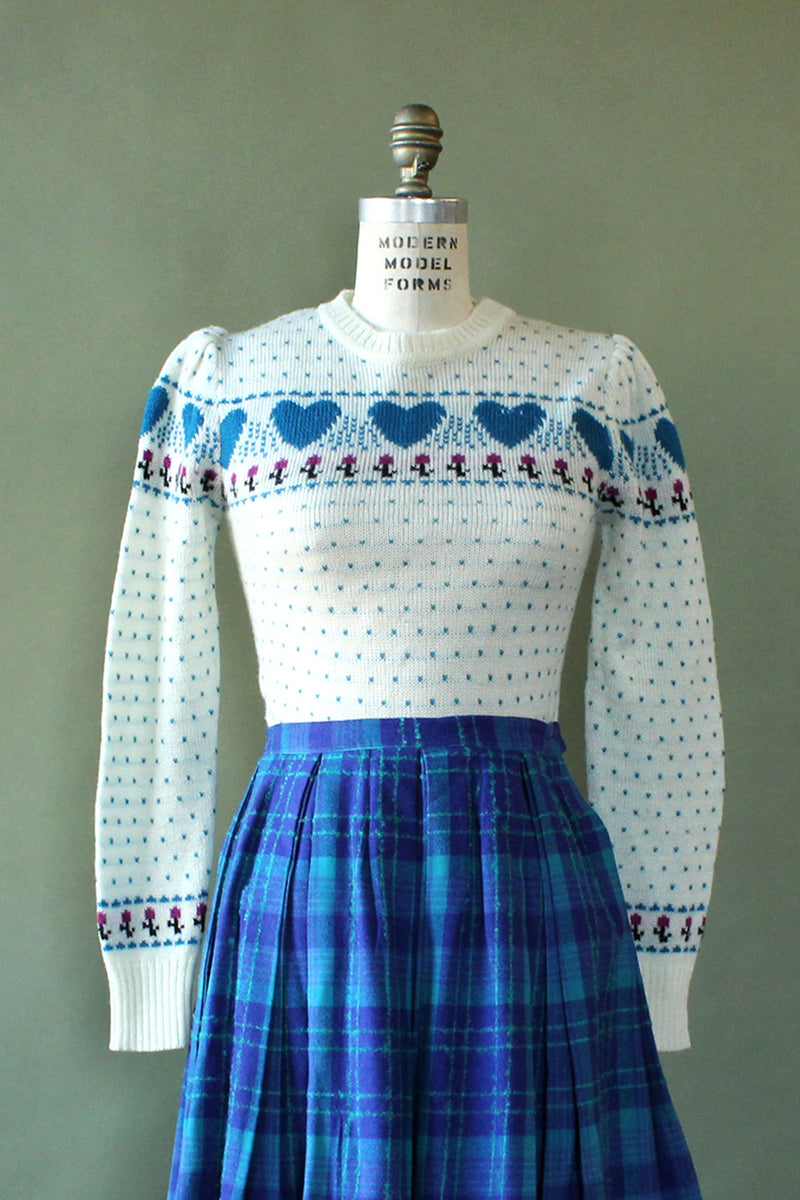 Jo Fair Isle Heart Sweater XS/S