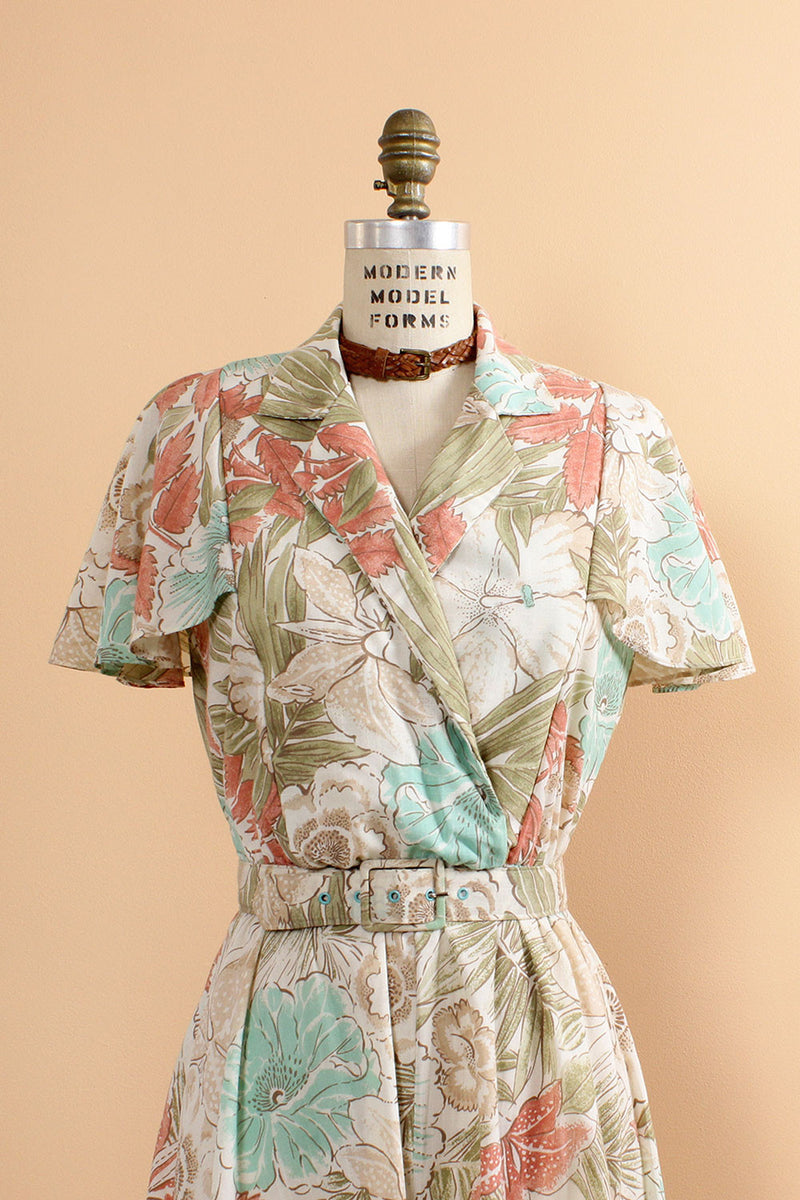 Muted Tropical Haze Dress M