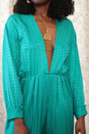 Kelly Silk Plunge Jumpsuit S/M