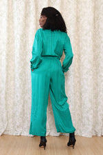 Kelly Silk Plunge Jumpsuit S/M